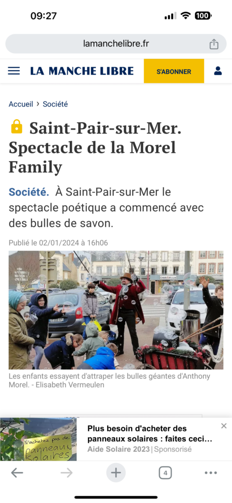Image de l'actualité Vitalis, magicien, en spectacle poétique au marché de Noël de Saint-Pair-sur-Mer