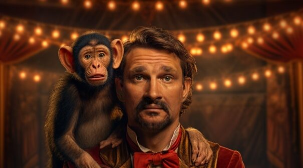 Image du magicien et du singe "Jolie Coeur"