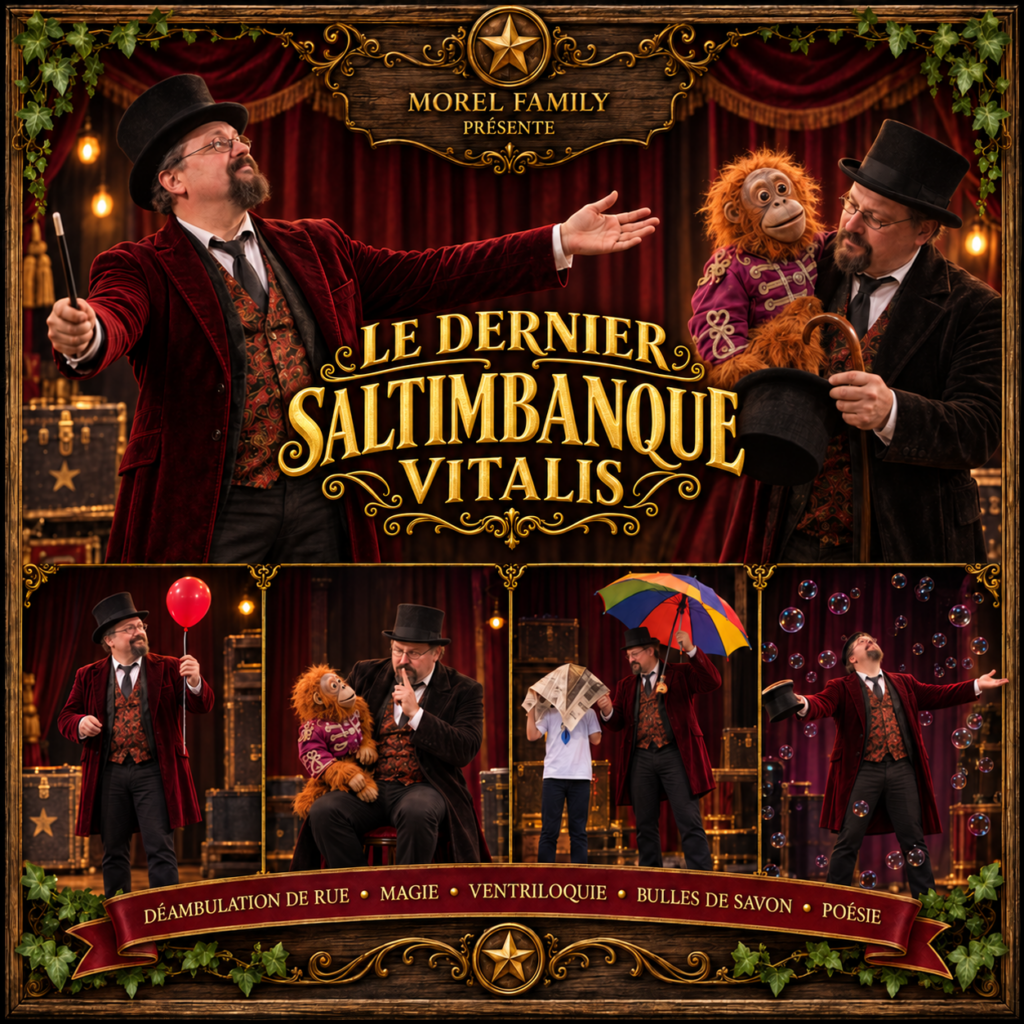 Vitalis, Le Dernier Saltimbanque - collage spectacle famille
