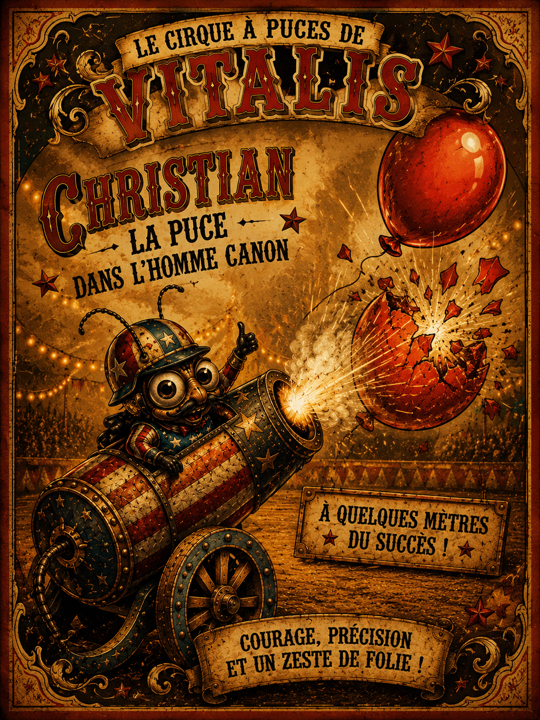 Christian, la puce homme-canon du Cirque à Puces de Vitalis